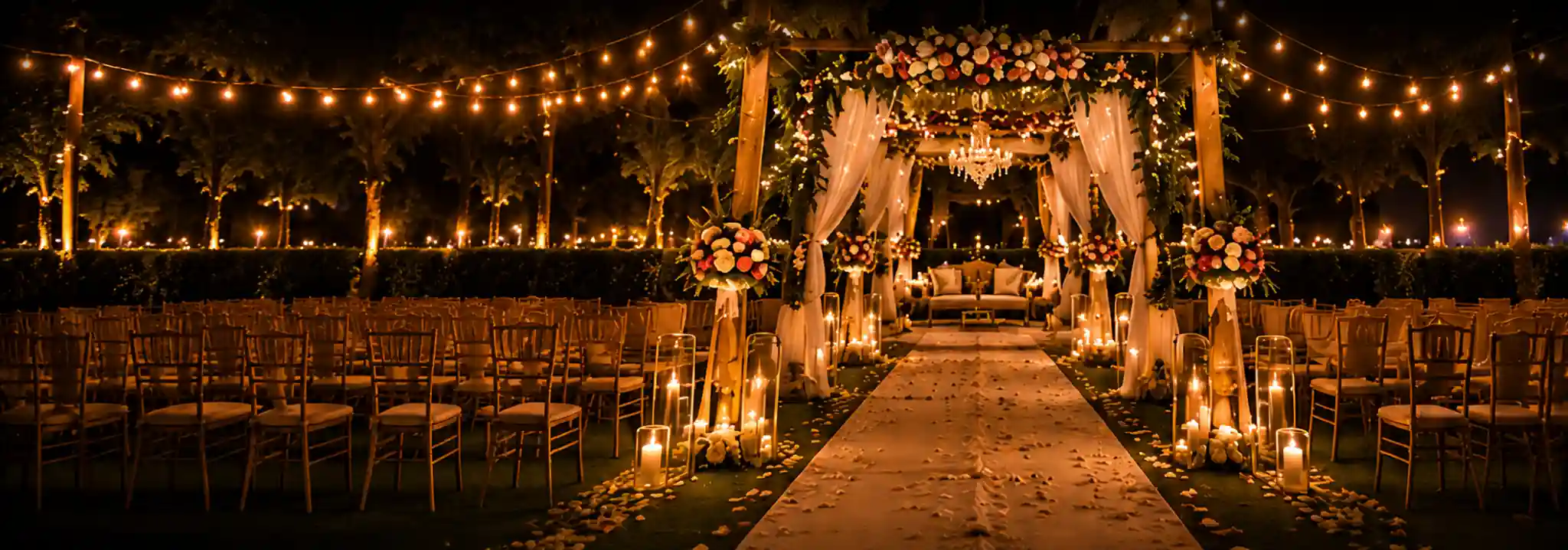 Reception stage decor detail