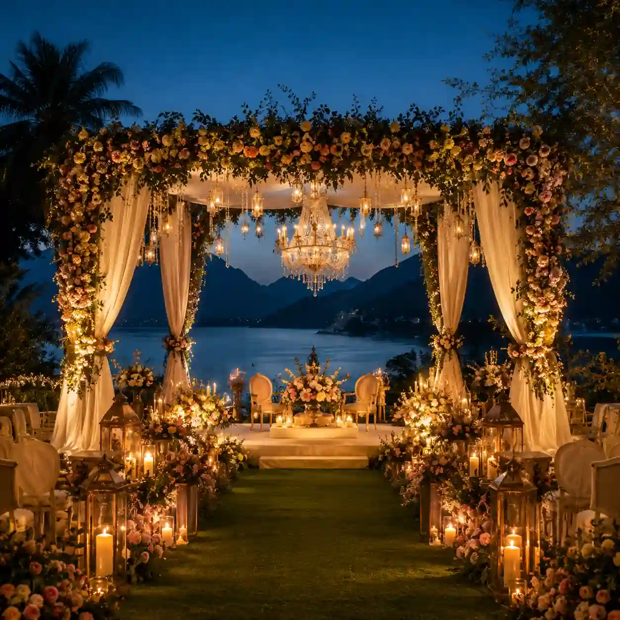 Luxury wedding stage decor
