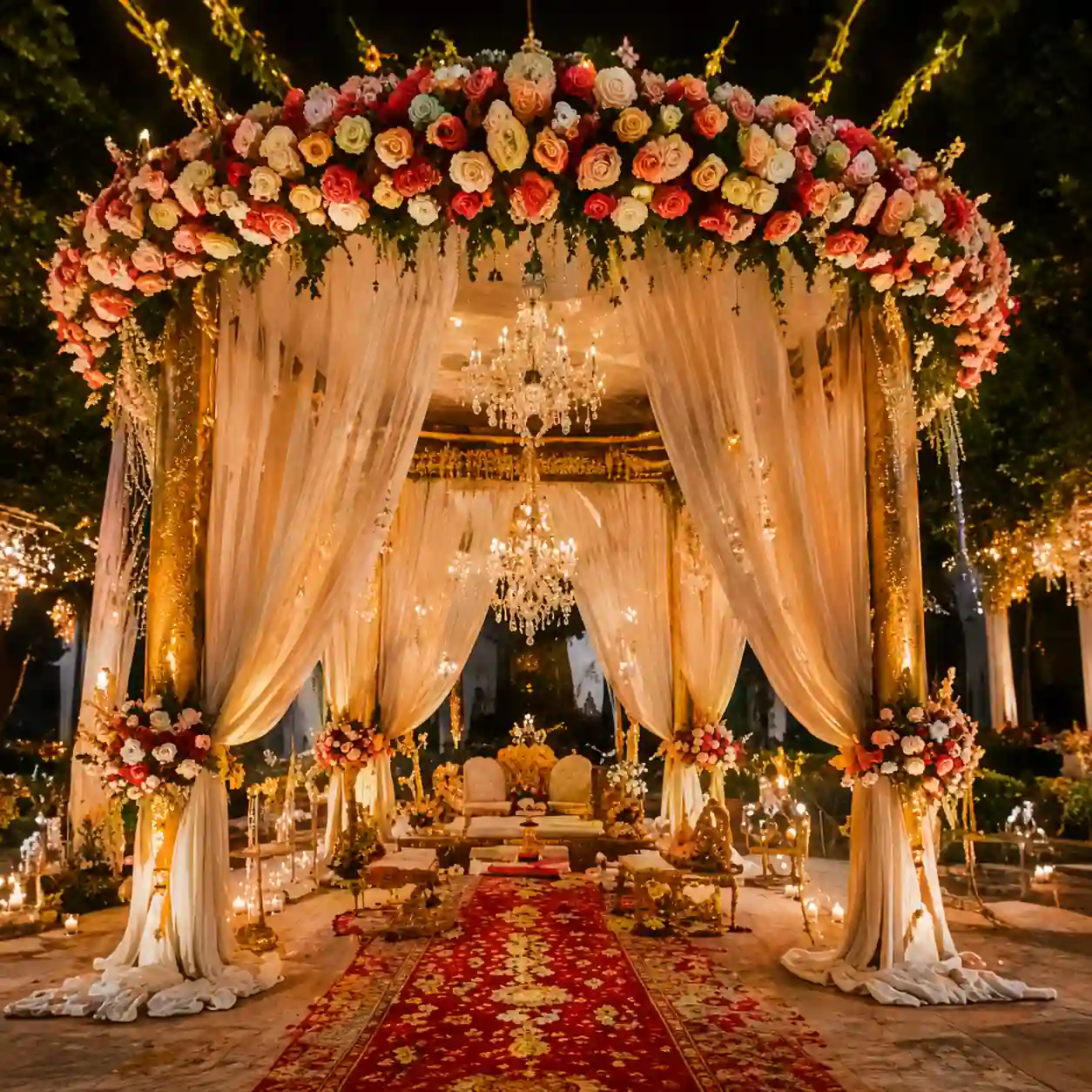 Beach wedding mandap