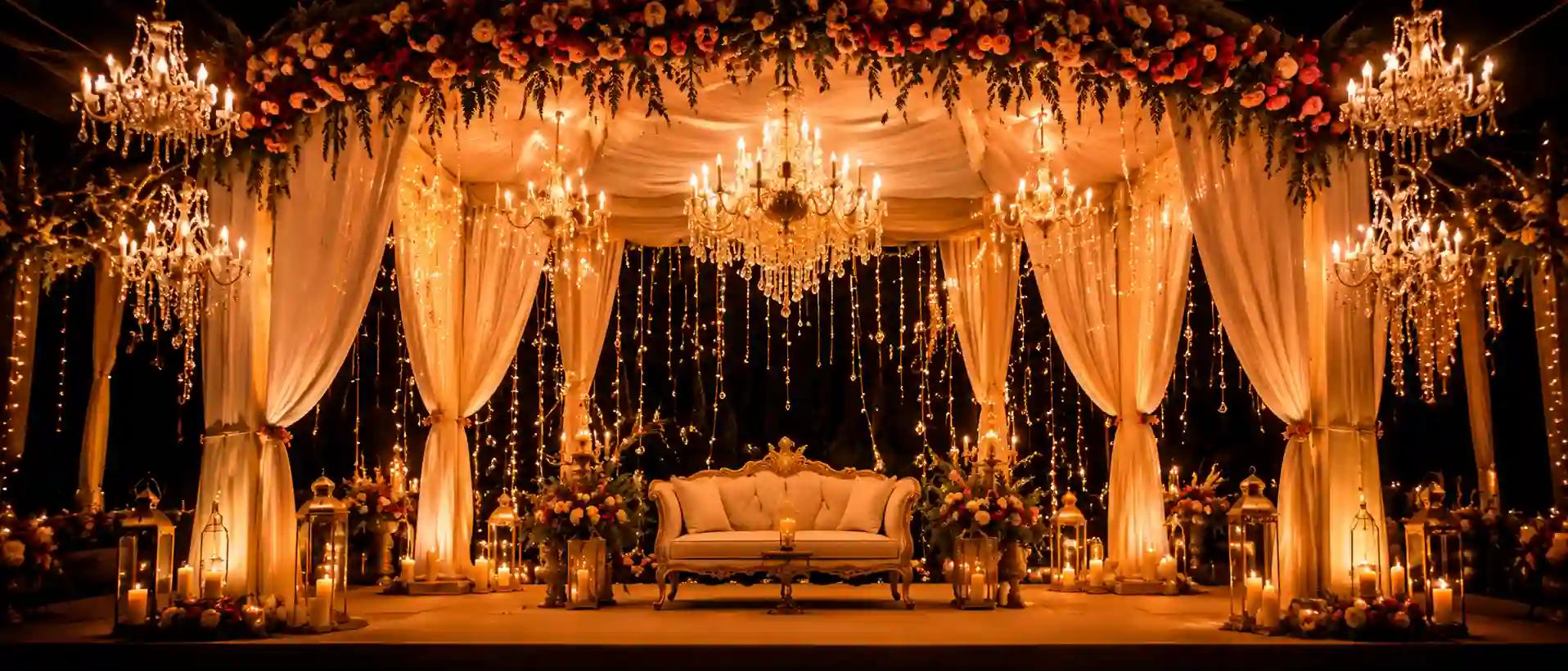 Purple wedding ballroom
