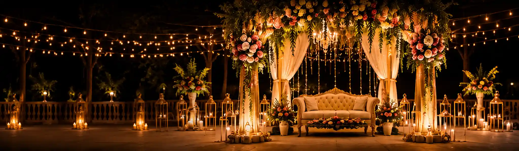 Colorful celebration seating decor
