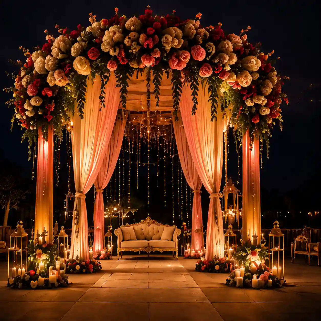 Luxury wedding stage decoration by Seher Event