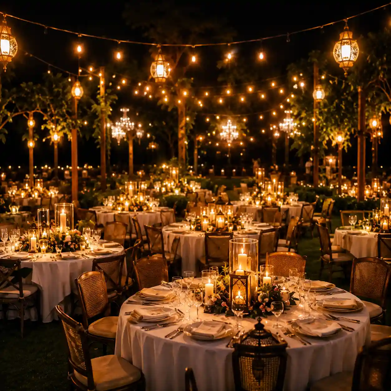 Welcome dinner wedding setup