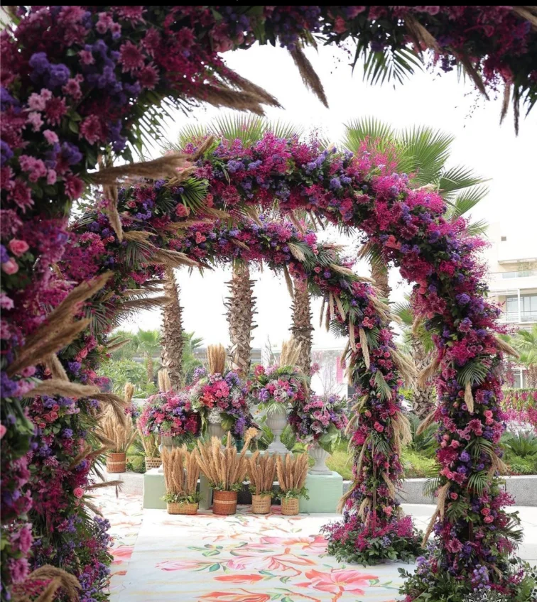 Fresh floral arrangements for wedding celebrations