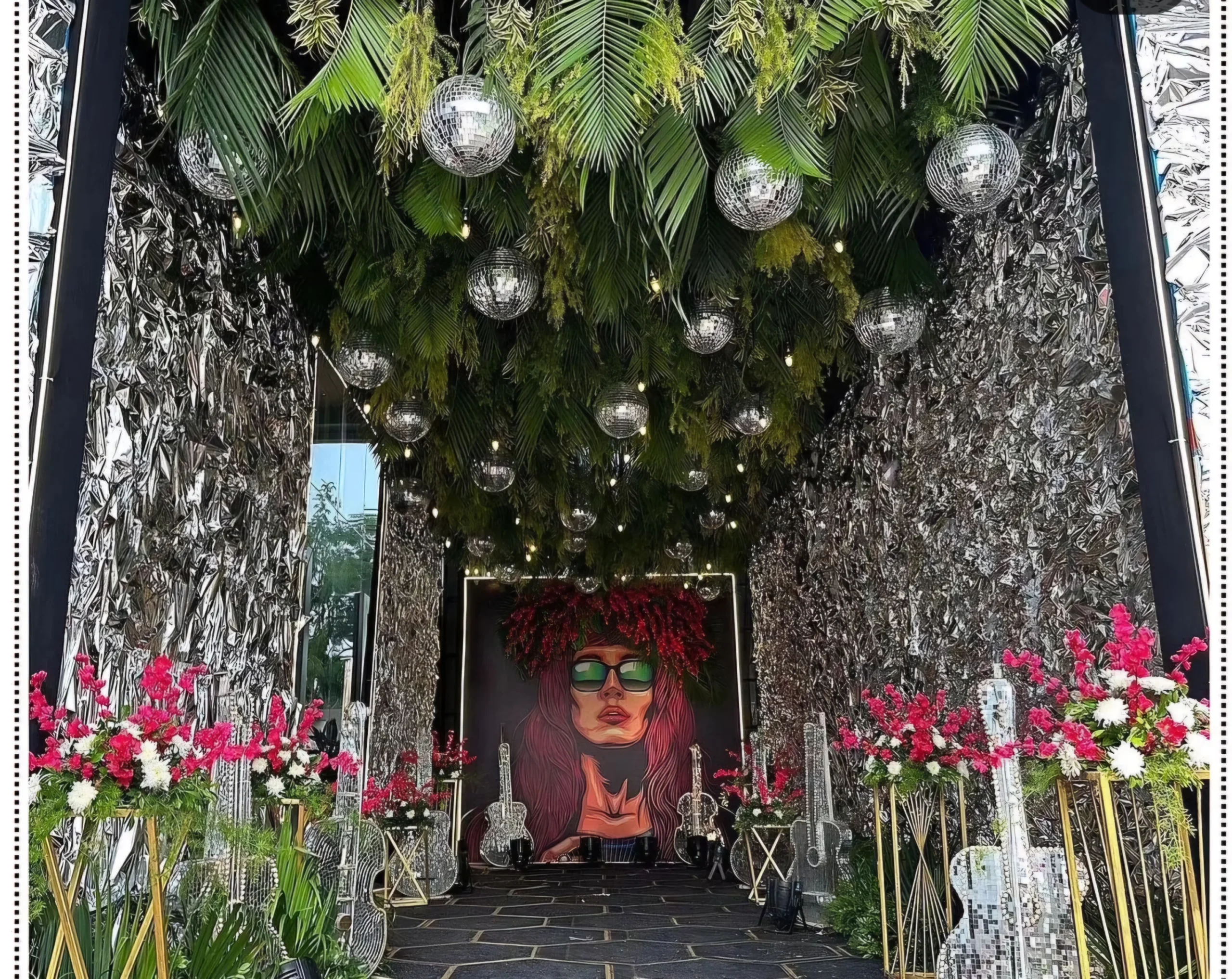 Sangeet dance floor and stage decor