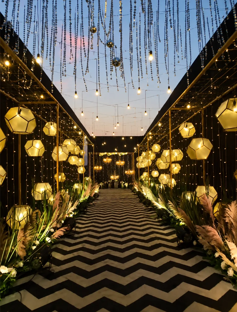 Terrace wedding decoration
