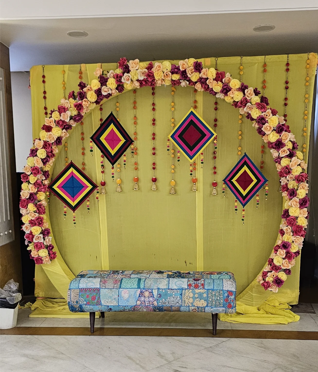 Haldi decor for resort wedding