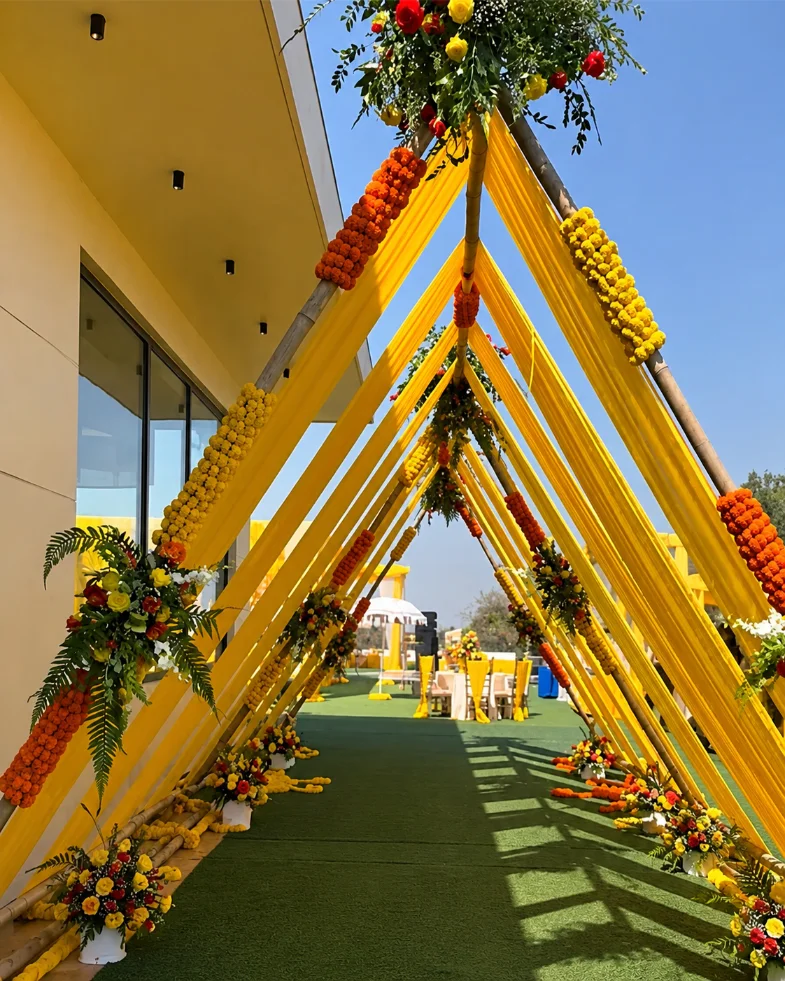 Destination wedding mandap decor